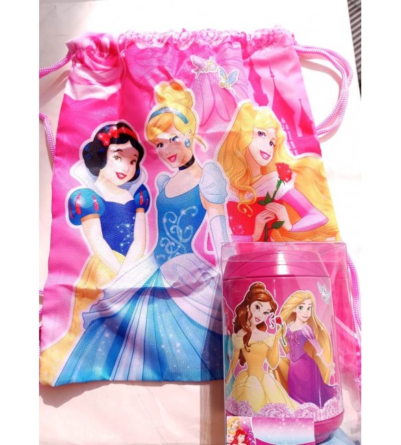 Lata + Mochila Saco Princesas - Disney